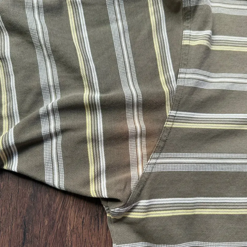 Boss Hugo Boss Golf Polo Shirt Striped Made in Italy 100% Cotton Men’s